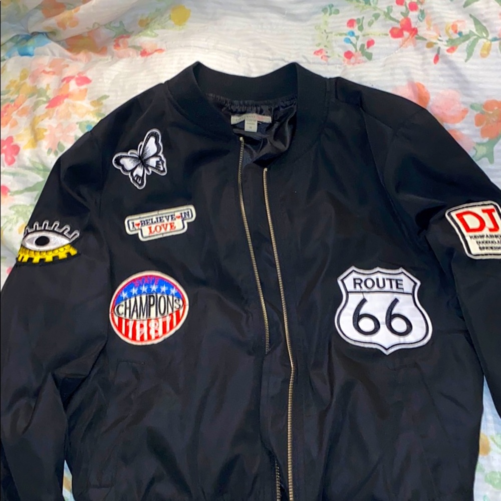 Jacket with patches